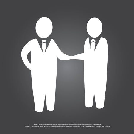 business man shakehand vectorのイラスト素材