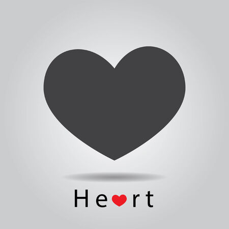 grey heart vectorのイラスト素材