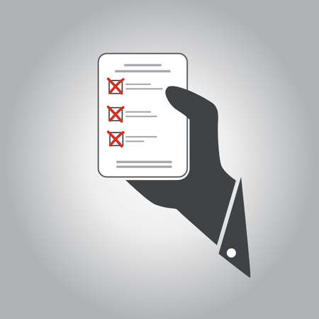 hand hold document  vector iconのイラスト素材