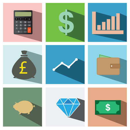 finance icon set illustrationのイラスト素材