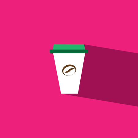 coffee cup flat icon のイラスト素材