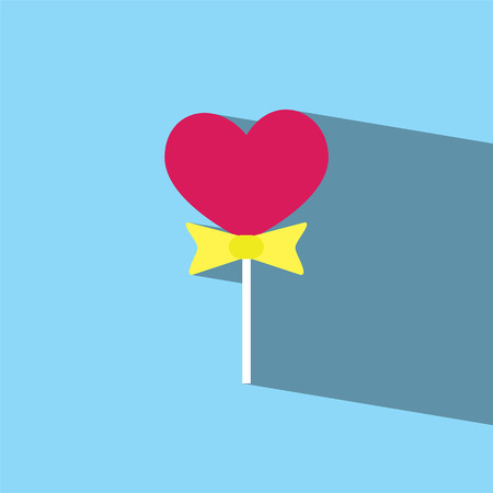 heart Lollipop flat icon のイラスト素材