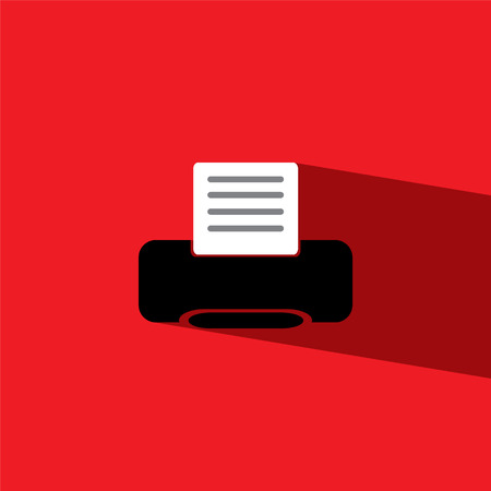 printer flat icon のイラスト素材