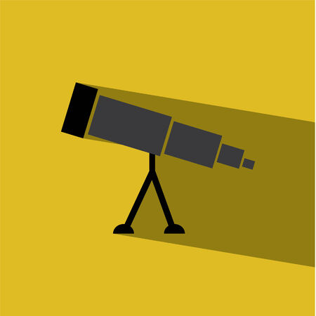 Telescope flat icon のイラスト素材