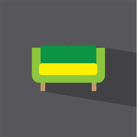 sofa flat icon  vector illustration eps10  のイラスト素材