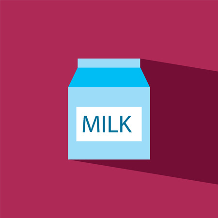 box milk flat icon illustrationのイラスト素材