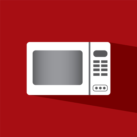 microwave oven flat icon illustrationのイラスト素材