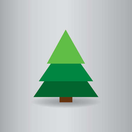 christmas tree flat icon  vector illustration.のイラスト素材