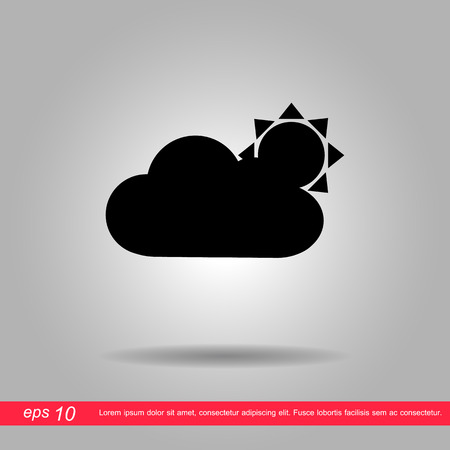 cloud and sun vector illustration .のイラスト素材