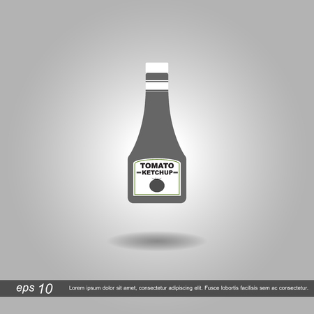 sauces icon vector illustration on grey backgroundのイラスト素材