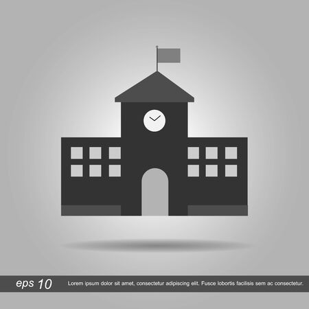 school building icon vector illustration eps10 on white backgroundのイラスト素材