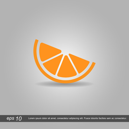 orange icon vector illustration  on grey backgroundのイラスト素材