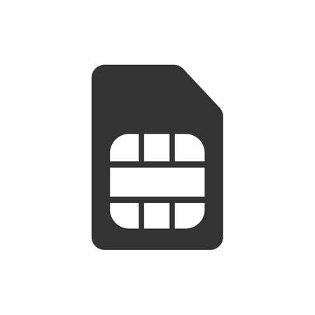 sim card symbol icon vector illustration  on white backgroundのイラスト素材