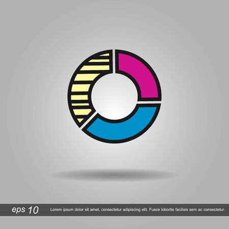 chart graph business symbol icon vector illustration eps10 on white backgroundのイラスト素材