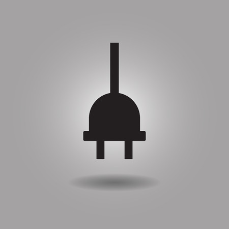 plug icon vector illustration  on grey backgroundのイラスト素材