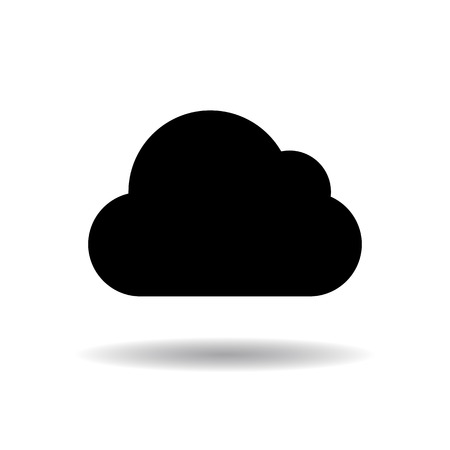 Plain cloud icon vector illustration  on white backgroundのイラスト素材