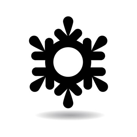Snowflake icon vector illustration on white backgroundのイラスト素材
