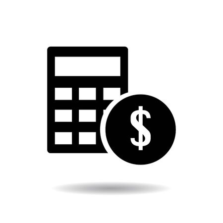 Calculator and dollar icon vector illustration eps10 on white backgroundのイラスト素材