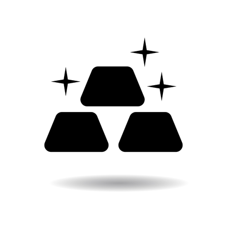 Gold ingots icon vector illustration eps10 on white backgroundのイラスト素材