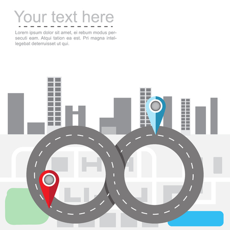 road infinity in city vector illustration eps10のイラスト素材