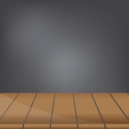 wood shelf on grey background vector illustration eps10 on white backgroundのイラスト素材