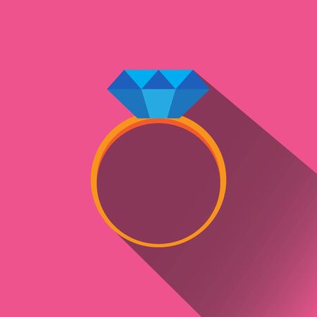 ring long shadow のイラスト素材