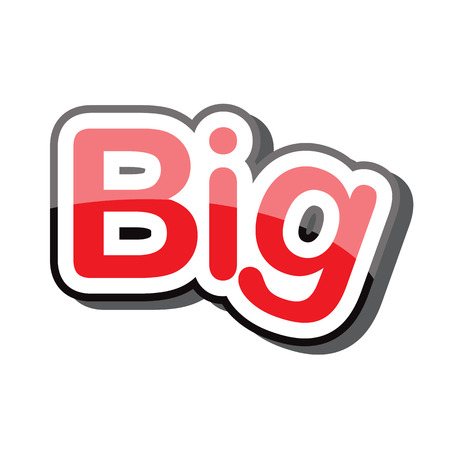 big text design on white background isolate vector illustration eps 10のイラスト素材