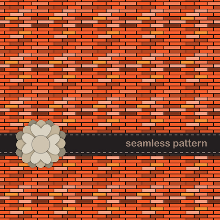 bricks pattern seamless vector illustrationのイラスト素材