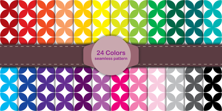 flower  24 colors pattern seamless vector illustration eps 10のイラスト素材