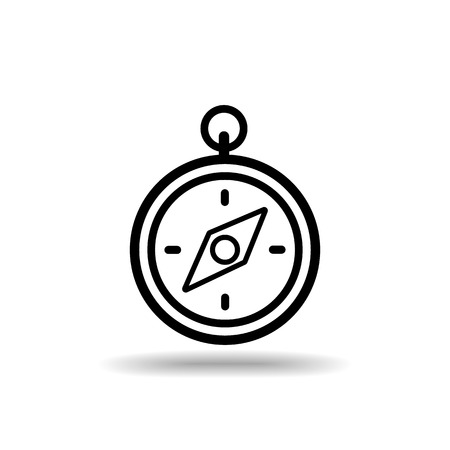 Compass flat icon isolate on white background vector illustration eps 10のイラスト素材