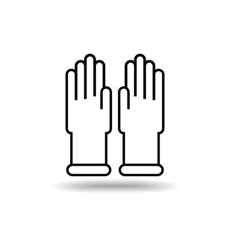 Gloves flat icon isolate on white background vector illustration eps 10のイラスト素材