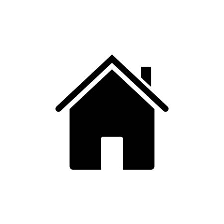 Home flat icon isolate on white background vector illustration eps 10のイラスト素材
