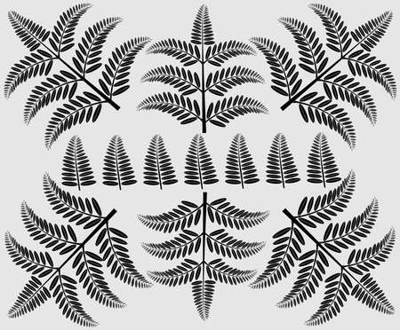 leaf silhouettesのイラスト素材