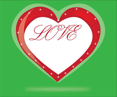 green Valentine's Day background with heart. Vector illustration.のイラスト素材