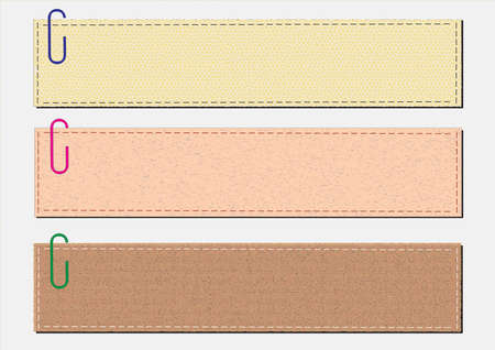 paper notes on a white backgroundのイラスト素材