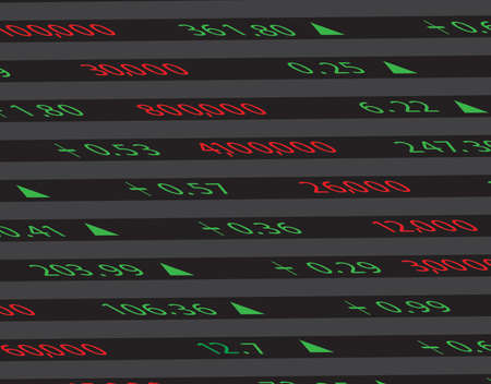 Display of Stock market quotesのイラスト素材