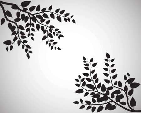 Tree silhouettes. Vector illustration.のイラスト素材