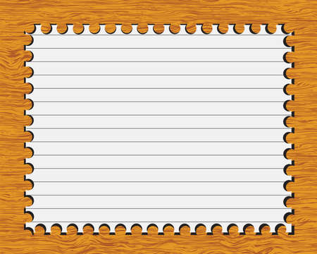 paper note on wood backgroundのイラスト素材