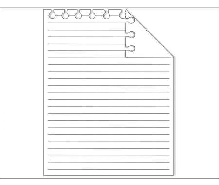 Blank notepad sheet, vector illustrationのイラスト素材