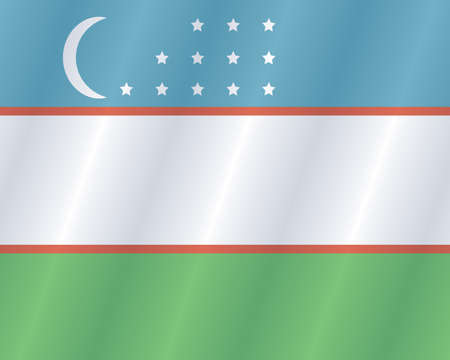 Uzbek places flagのイラスト素材