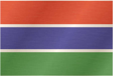 Gambian flag blowing in the wind. Part of a series.のイラスト素材