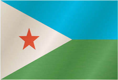Illustrated flag of Djiboutiのイラスト素材