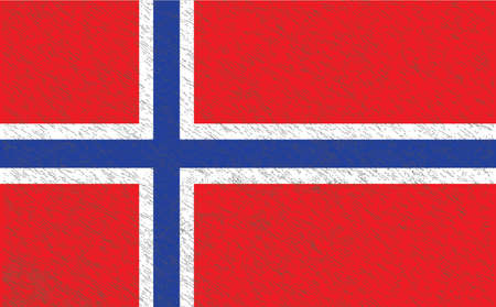 Norway Flag. Vector illustration.のイラスト素材