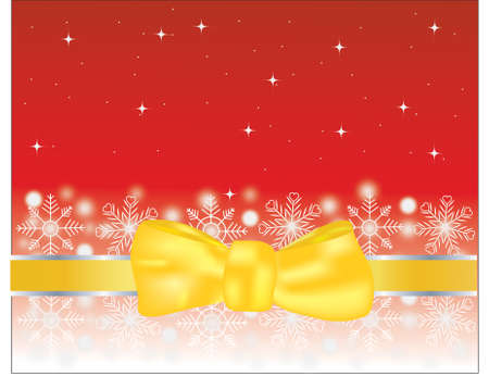Christmas background with red  and snowflakesのイラスト素材