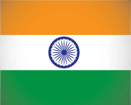 National flag of India with correct proportions and color schemeのイラスト素材