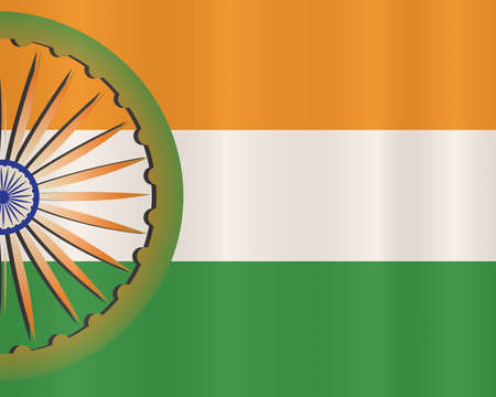 vector indian flag design in wave styleのイラスト素材