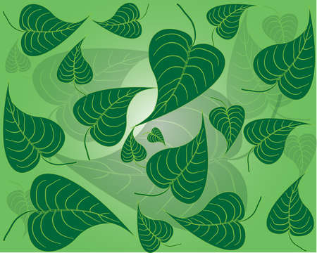 Green leaves seamless patternのイラスト素材