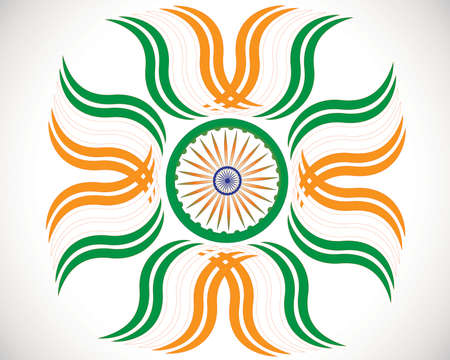 Creative grungy Indian flag design for Indian Republic day and Independence Day  Vector illustrationのイラスト素材
