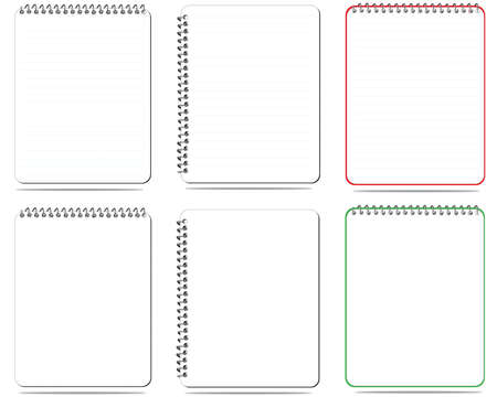 blank lined notebookのイラスト素材