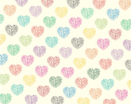 valentine hearts music white background vector